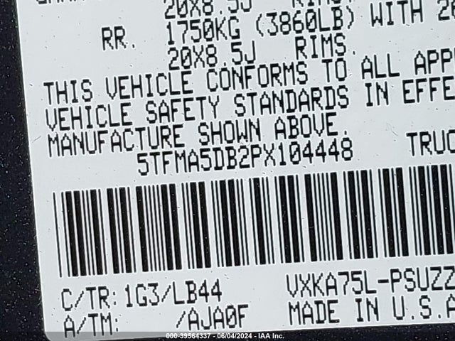 Toyota Tundra 1794 Edition 2023 5TFMA5DB2PX104448 Image 9