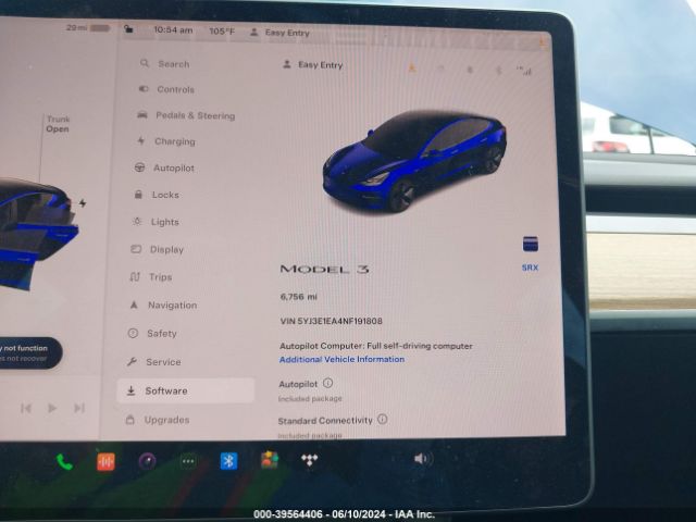 5YJ3E1EA4NF191808 Tesla Model 3 Rear-wheel Drive