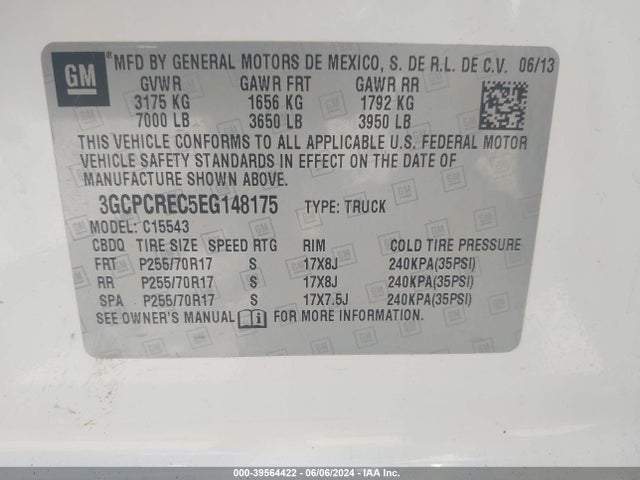 Chevrolet Silverado 1500 1lt 2014 3GCPCREC5EG148175 Image 9