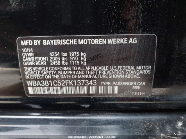 WBA3B1C52FK137343 BMW 320i