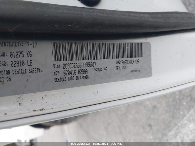 Dodge Challenger Sxt 2017 2C3CDZAG6HH666017 Image 9