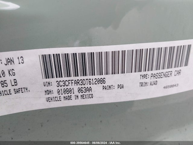 2013 FIAT 500 3C3CFFAR3DT612086 Photo 8
