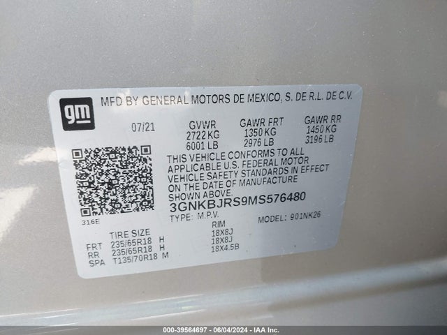 Chevrolet Blazer Awd 3lt 2021 3GNKBJRS9MS576480 Image 9