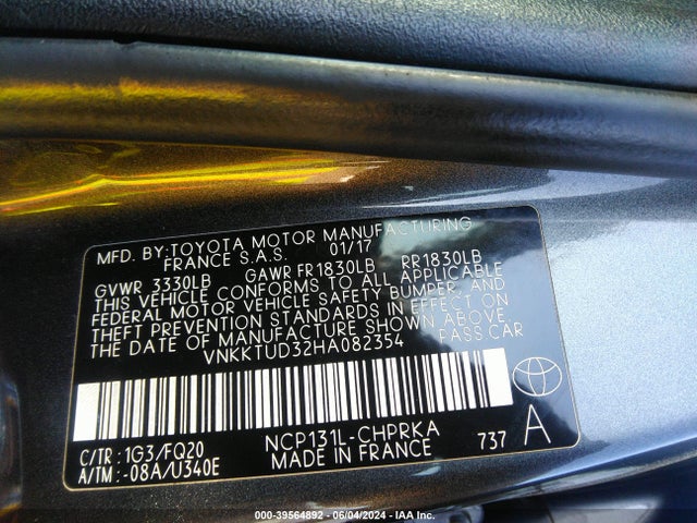 Toyota YARIS L 2017 VNKKTUD32HA082354 Image 9