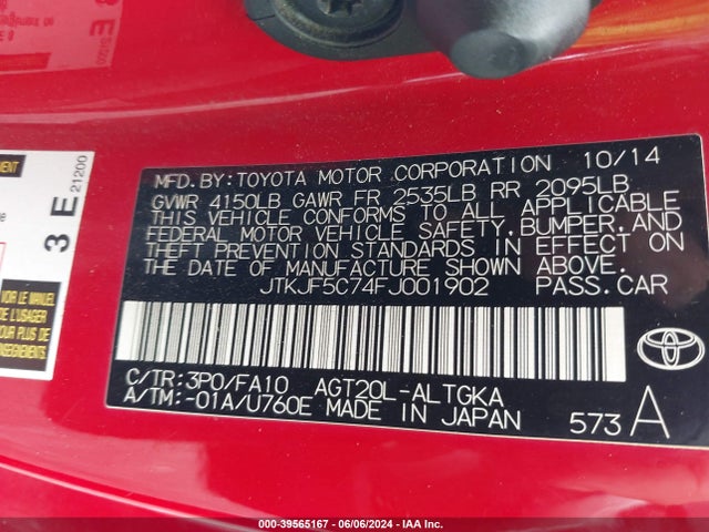 Scion TC 2015 JTKJF5C74FJ001902 Image 9
