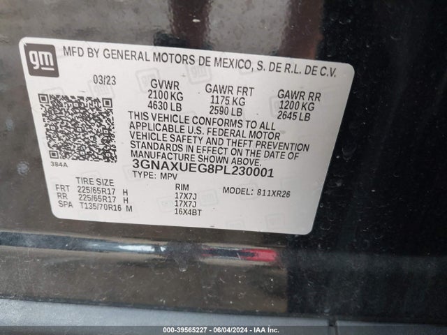 Chevrolet Equinox Awd Lt 2023 3GNAXUEG8PL230001 Image 9