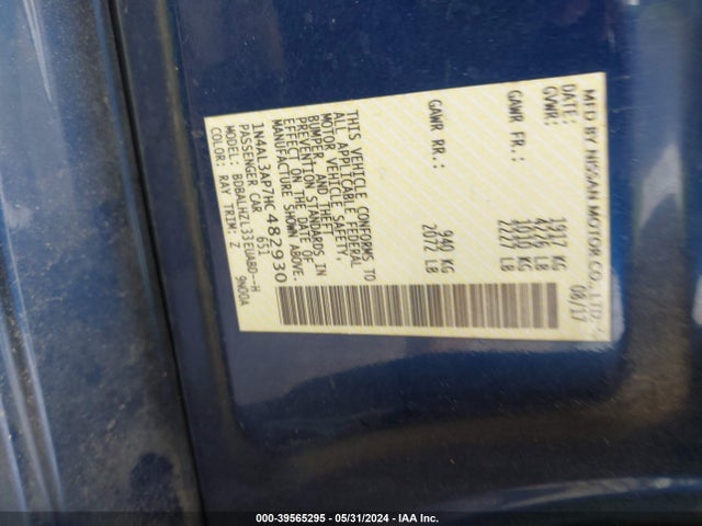 Nissan Altima 2.5 Sr 2017 1N4AL3AP7HC482930 Image 9