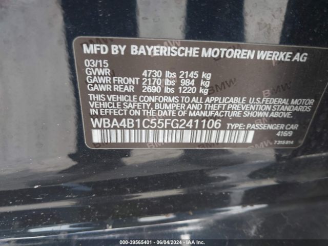 WBA4B1C55FG241106 BMW 435i Gran Coupe