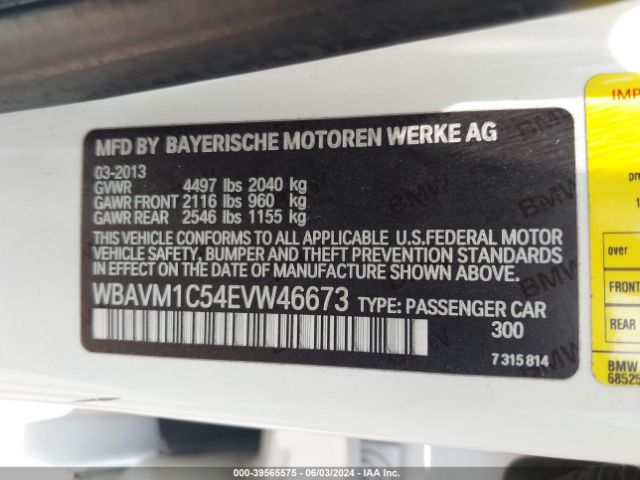 WBAVM1C54EVW46673 BMW X1 Sdrive28i