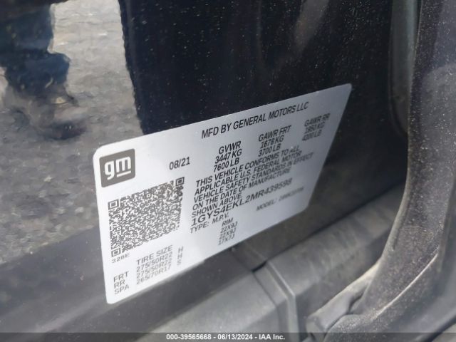 1GYS4EKL2MR439598 Cadillac Escalade 4wd Sport