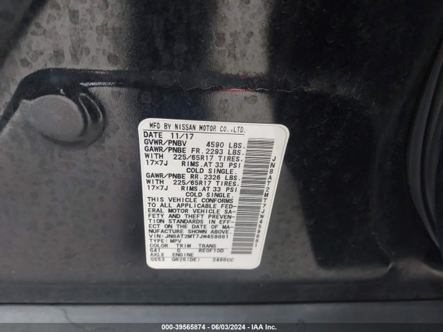 Nissan ROGUE SV 2018 JN8AT2MT7JW459881 Image 9