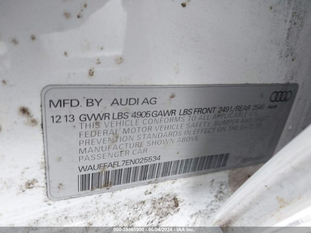 WAUFFAFL7EN025534 Audi A4 2.0t Premium