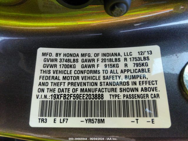 19XFB2F59EE203888 Honda Civic Lx
