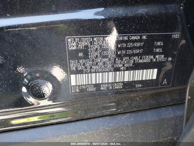 Toyota RAV4 LE 2024 2T3F1RFV3RC408212 Image 9