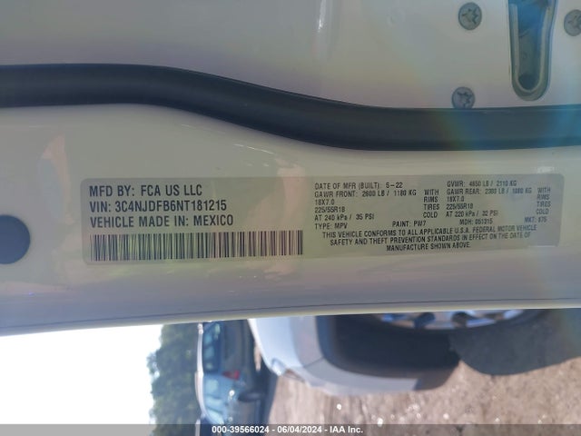 3C4NJDFB6NT181215 Jeep Compass Latitude Lux 4x4