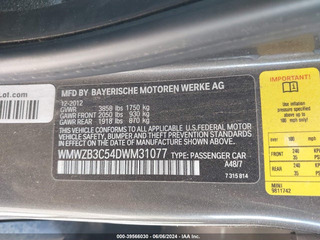 2013 MINI COUNTRYMAN WMWZB3C54DWM31077 Photo 8