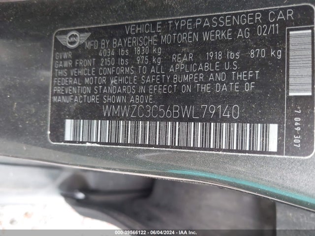 2011 MINI COOPER S COUNTRYMAN WMWZC3C56BWL79140 Photo 8