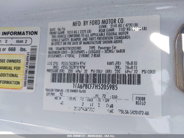 Ford Mustang Gt Premium 2017 1FA6P8CF7H5205985 Image 9