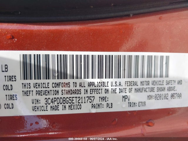 Dodge Journey Sxt 2014 3C4PDDBG5ET211757 Image 9