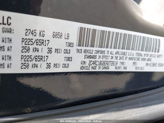 2C4RC1BG9ER272610 Chrysler Town & Country Touring