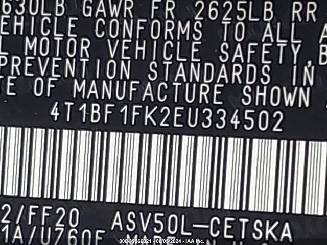 Toyota CAMRY SE 2014 4T1BF1FK2EU334502 Image 9