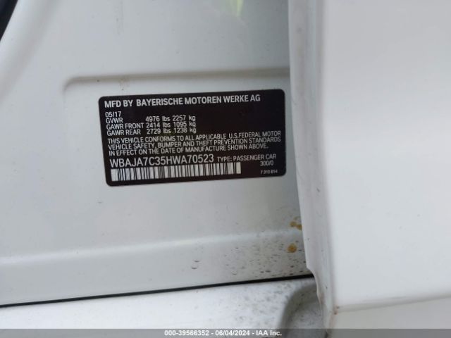 WBAJA7C35HWA70523 BMW 530i Xdrive