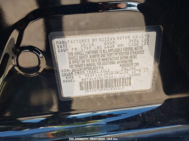 Nissan Versa 1.6 S+ 2019 3N1CN7APXKL831114 Image 9