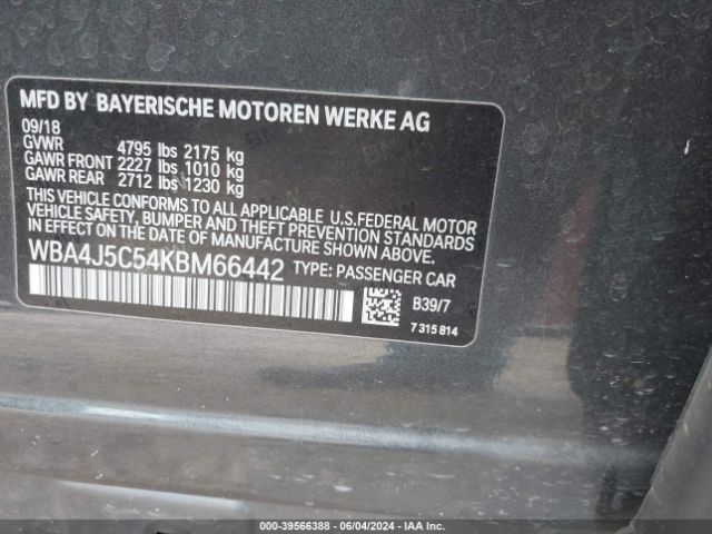 WBA4J5C54KBM66442 BMW 440i Gran Coupe