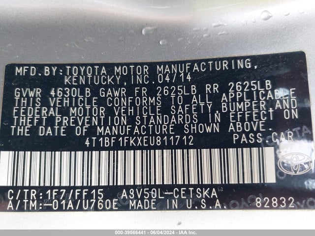 Toyota CAMRY SE 2014 4T1BF1FKXEU811712 Image 9