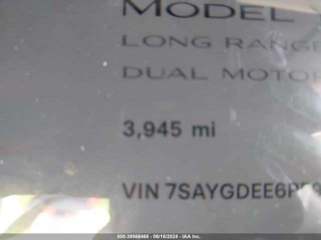 7SAYGDEE6PF928324 Tesla Model Y Awd/long Range Dual Motor All-wheel Drive