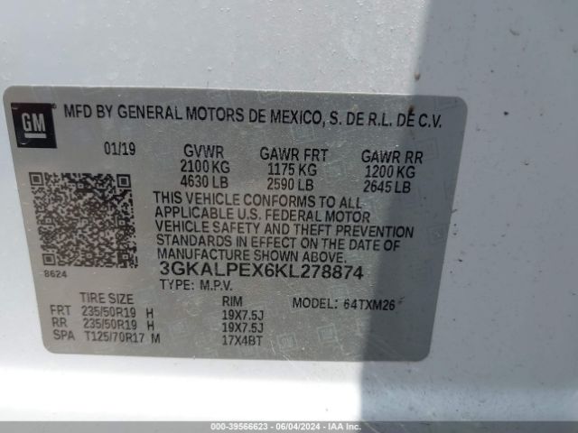 3GKALPEX6KL278874 GMC Terrain Slt