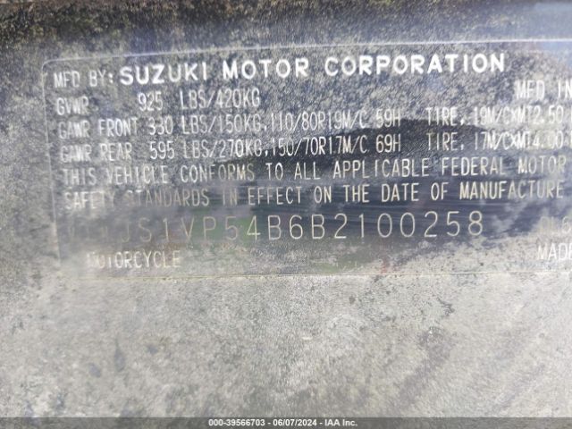 2011 SUZUKI DL650 JS1VP54B6B2100258 Photo 9