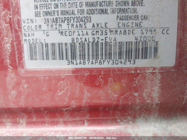 Nissan SENTRA SV 2015 3N1AB7AP8FY304293 Image 9