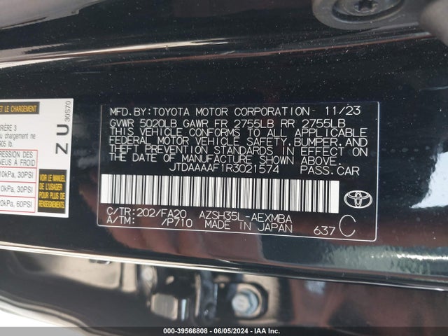 Toyota Crown Xle 2024 JTDAAAAF1R3021574 Image 9