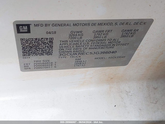 Chevrolet Silverado 1500 2lt 2018 3GCUKREC5JG396040 Image 9