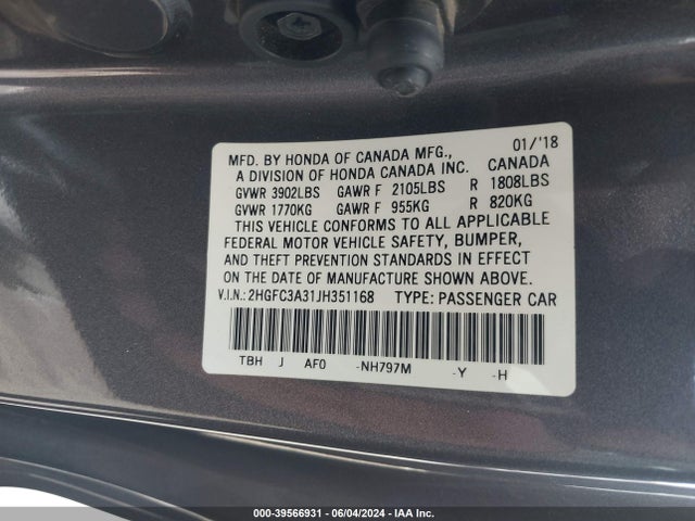 Honda Civic Ex-t 2018 2HGFC3A31JH351168 Image 9