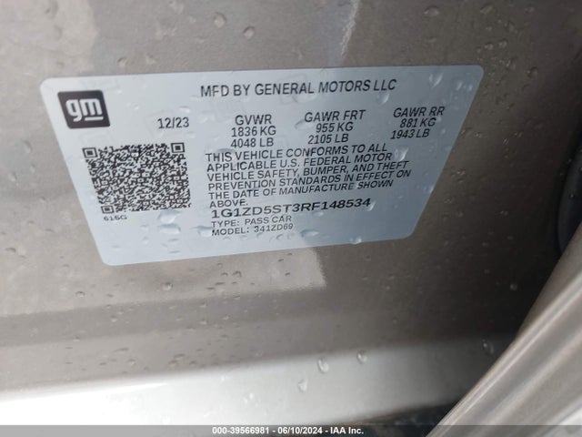 Chevrolet MALIBU LT 2024 1G1ZD5ST3RF148534 Image 9