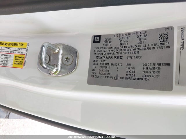 Chevrolet Colorado Wt 2015 1GCHTAEA6F1188642 Image 9