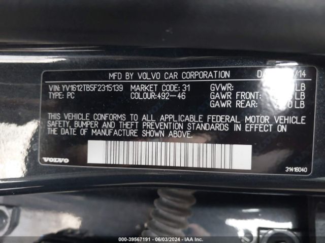 YV1612TB5F2315139 Volvo S60 T5 Premier