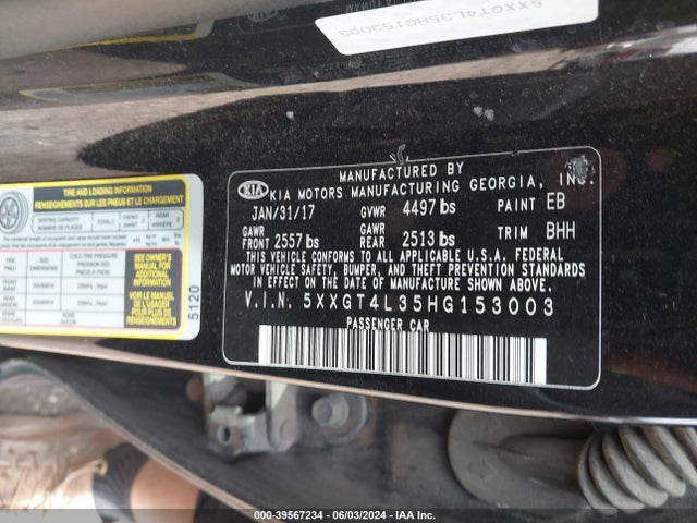 KIA Optima Lx 2017 5XXGT4L35HG153003 Image 9