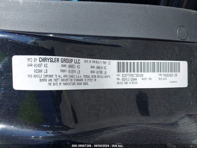 2012 FIAT 500C 3C3CFFER9CT352429 Photo 8