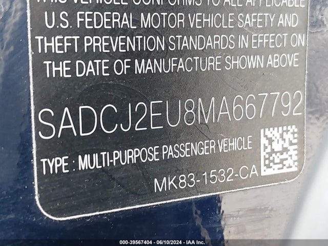 2021 JAGUAR F-PACE SADCJ2EU8MA667792 Photo 8