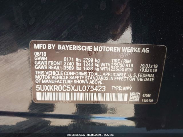 5UXKR0C5XJL075423 BMW X5 Xdrive35i
