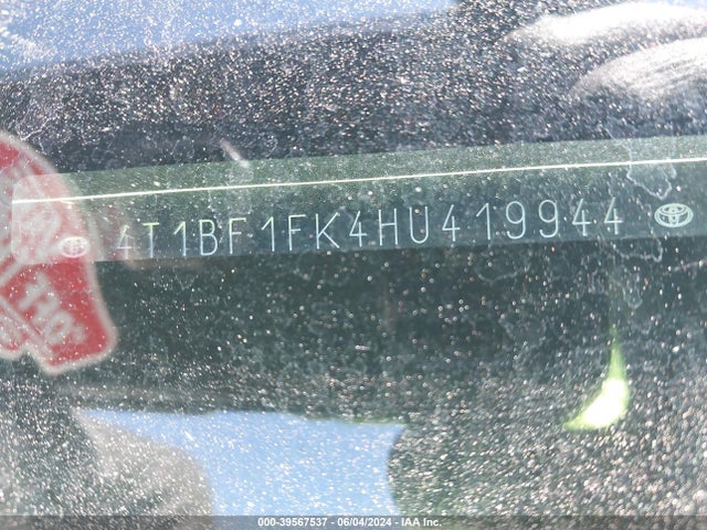 Toyota CAMRY SE 2017 4T1BF1FK4HU419944 Image 9