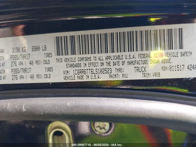 RAM 1500 Classic Slt  4x2 6'4 Box 2020 1C6RR6TT6LS102523 Image 9