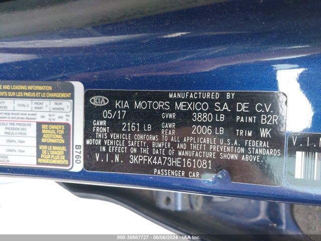 KIA FORTE LX 2017 3KPFK4A73HE161081 Image 9