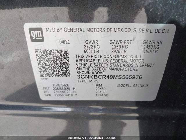 Chevrolet Blazer Fwd 2lt 2021 3GNKBCR49MS565976 Image 9
