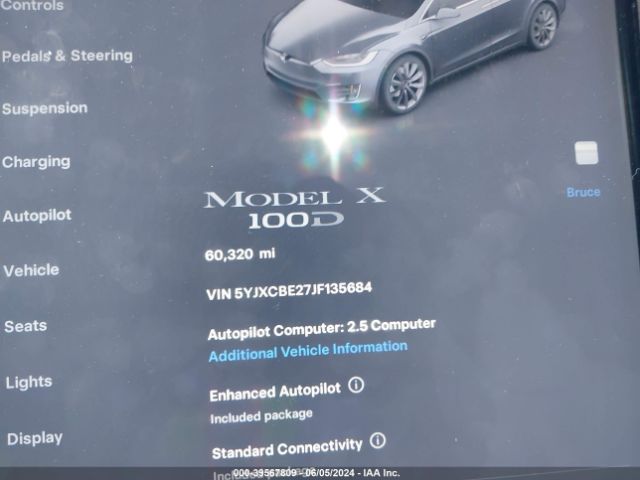 5YJXCBE27JF135684 Tesla Model X 100d/75d/p100d