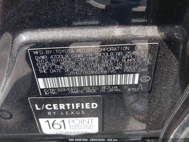 JTHGZ1B28N5058195 Lexus Is 350 F Sport