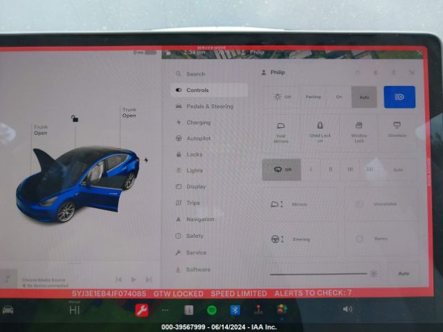 5YJ3E1EB4JF074085 Tesla Model 3 Long Range/performance